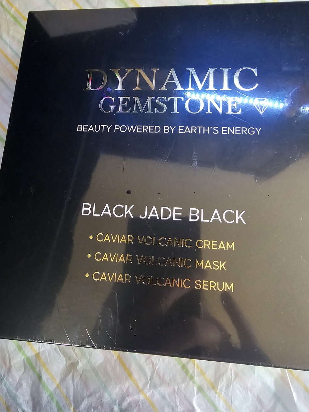Dynamic Gemstone Black Jade Black Caviar Volcanic Set